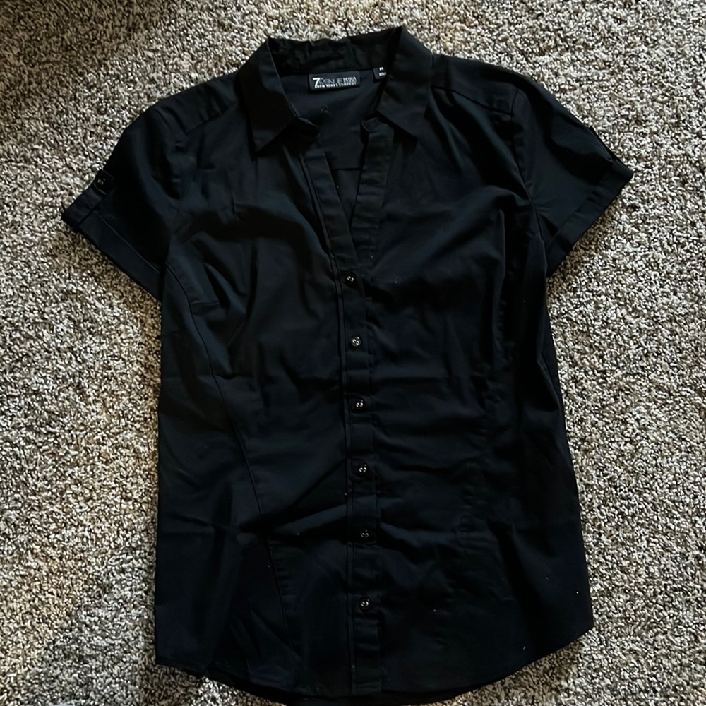 Size XS 7th Avenue New York & Company Black Shirt